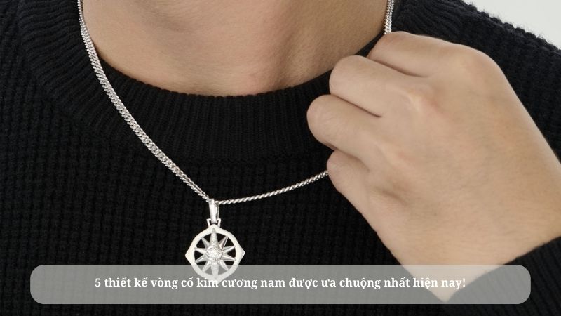 vòng cổ kim cương nam