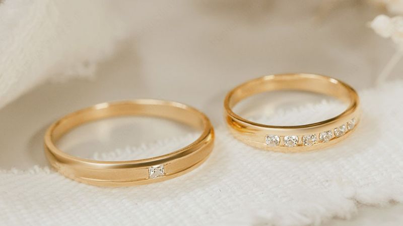 nhẫn cưới vàng hồng