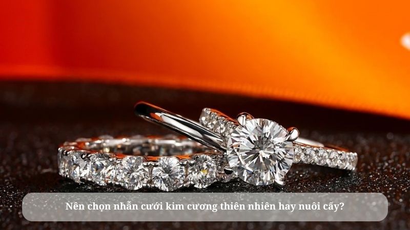 nhẫn cưới kim cương thiên nhiên