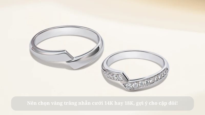vàng trắng nhẫn cưới