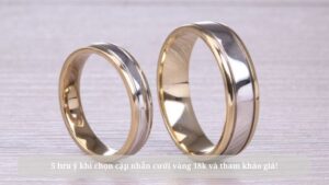 cặp nhẫn cưới vàng 18k