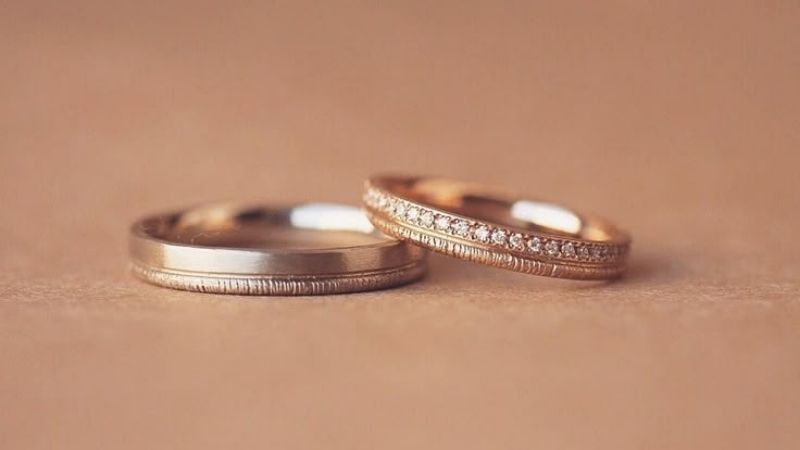 nhẫn cặp tình nhân vàng 18k