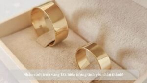 nhẫn cưới trơn vàng 18k